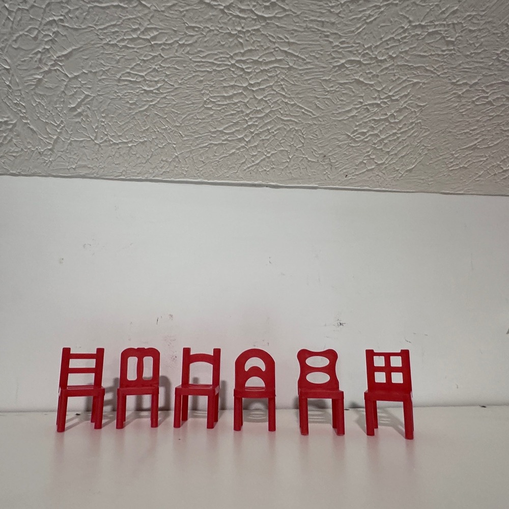 Fundex Stacking Chairs Game Replacement Chairs Lot of 17 Red Blue Yellow Parts - Picture 5 of 7